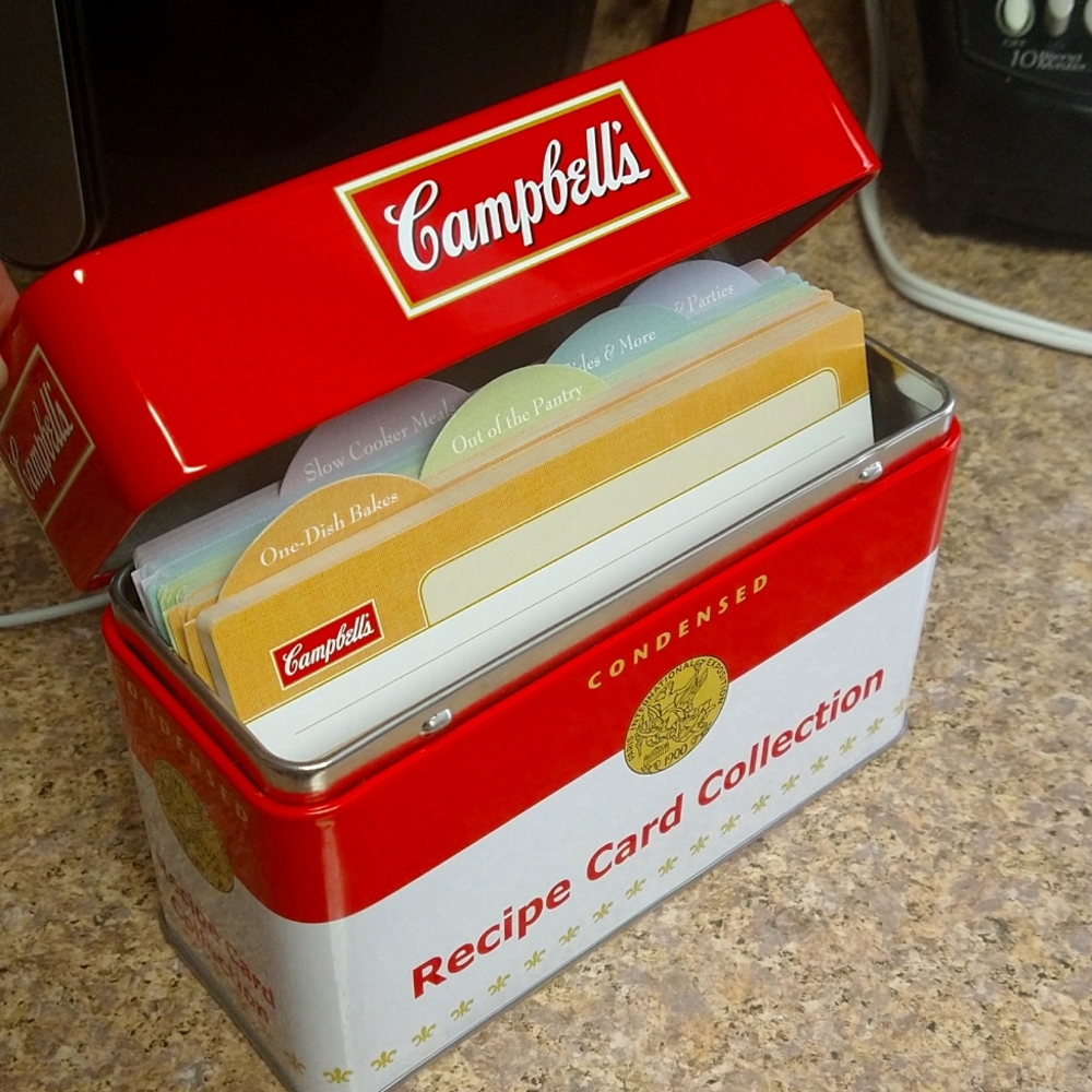 NWOT The Campbell's Recipe card Collection Tin